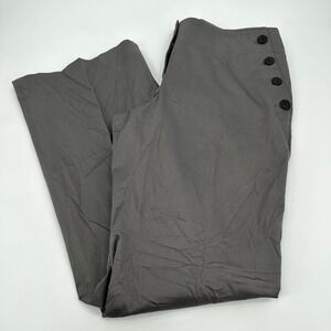 Ann Taylor Loft Julie Curvy Gray Sailor Button Trouser Pants Size 10 NEW Capsule